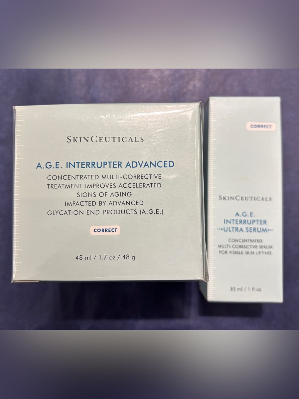SkinCeuticals A.G.E. Interrupter Advanced Cream and Ultra Serum Duo